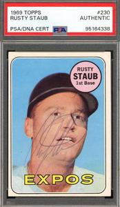 Rusty Staub PSA DNA Signed 1969 Topps Autograph Free Shipping High Quality