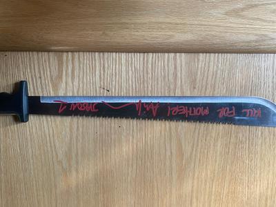 Original Jason Vorhees,Ari Lehman signed machette Discount Pay With Visa