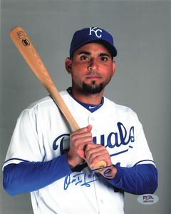 OMAR INFANTE signed 8x10 photo PSA/DNA Kansas City Royals Autographed Clearance Inexpensive
