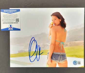Olivia Munn signed 8x10 photo autograph X-Men actress model  Beckett BAS Many Kinds Of Online
