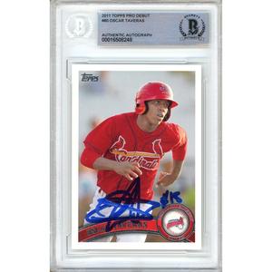 Oscar Taveras St Louis Cardinals Signed 2011 Topps Pro Debut Card BAS Auth Auto Slab RC Discount 2025 Unisex