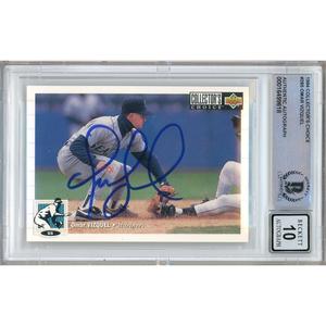 Omar Vizquel Seattle Mariners Signed 1994 Collectors Choice Card BGS Auto 10 Graded Slab Clearance Sast
