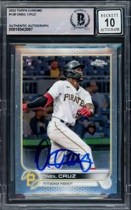 Oneil Cruz Autographed 2022 Topps Chrome RC Pirates Gem 10 Auto Beckett 16542097 Buy Cheap Visit