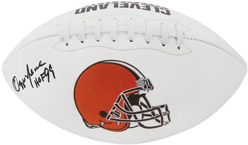 Ozzie Newsome Signed Cleveland Browns White Logo Football w/HOF'99 - (SS COA) Clearance Low Pice Fee Shipping
