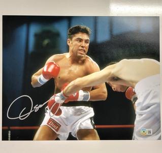Oscar De La Hoya autograph signed 11x14 photo #5 Golden Boy (A)  Beckett BAS Clearance Find Great