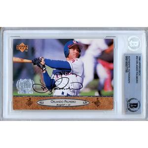 Orlando Palmeiro LA Angels Signed 1996 Upper Deck Baseball Card BAS Auth Auto Slab RC Online Online For Sale