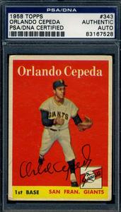 Orlando Cepeda PSA DNA Signed 1958 Topps Autograph Free Shipping Cheap Real