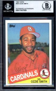 Ozzie Smith Beckett BAS Signed 1985 Topps Autograph Store Sale Online