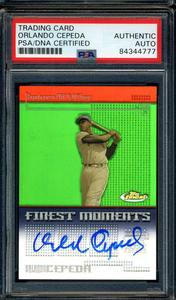 Orlando Cepeda PSA DNA Coa Signed 2004 Topps Finest Autograph Shop For