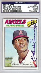 Orlando Ramirez Autographed Signed 1977 Topps Card #131 Angels PSA/DNA #83306921 Buy Cheap Eastbay
