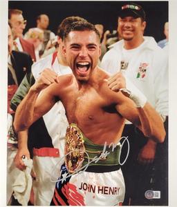 Oscar De La Hoya autograph signed 11x14 photo HOF (B)  Beckett BAS Holo 2025 New For Sale