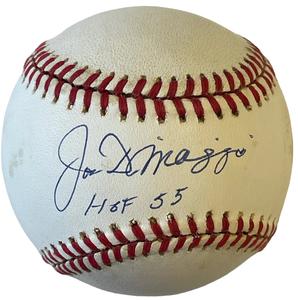 Joe DiMaggio" HOF 55" autographed Official American League Baseball (Beckett) High Quality
