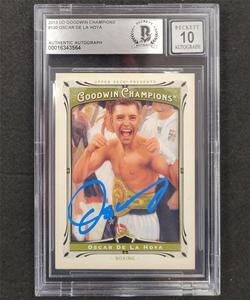 Oscar De La Hoya signed 2013 UD Goodwin Champions #130 card  BAS 10 auto Marketable Cheap Pice