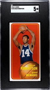 Oscar Robertson 1970-71 Topps Card #100- SGC Graded 5 EX (Milwaukee Bucks) Clearance Wide Range Of