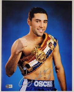 Oscar De La Hoya autograph signed 11x14 photo #3 Golden Boy (B) Beckett BAS Holo 2025 Newest Online