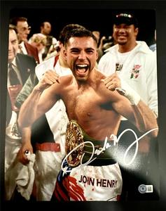 Oscar De La Hoya autograph signed 11x14 photo Boxing HOF (E)  Beckett BAS Extremely Cheap Online