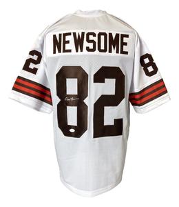 Ozzie Newsome Cleveland Signed White Football Jersey JSA Sale Genuine