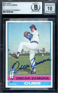 Oscar Zamora Gem Mint 10 Beckett BAS Signed 1976 Topps Autograph 2025 Online