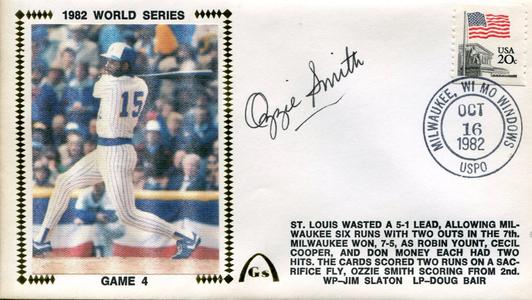 Ozzie Smith Autographed First Day Cover Buy Cheap Perfect