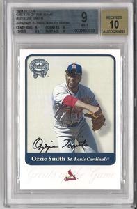 Ozzie Smith St. Louis Cardinals Autographed 2001 Fleer Beckett BGS Gem Mint 9 Card and Golf Course Signed Drawing Discount Codes Really Cheap