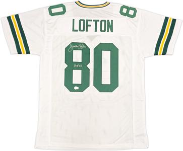 PACKERS JAMES LOFTON AUTOGRAPHED WHITE JERSEY "HOF 03" BECKETT WITNESS 234508 Buy Cheap Shop