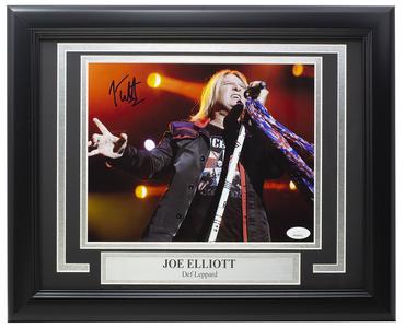 Joe Elliott Signed Framed 8x10 Def Leppard Photo JSA ITP Outlet Deals