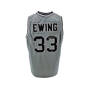 Patrick Ewing Georgetown Autographed Signed Pro-Style Gray Jersey (CX Auth) Clearance Clearance