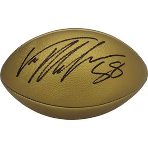 Von Miller Autographed/Signed Denver Broncos SB 50 Gold Football Beckett 48685 Limited Edition