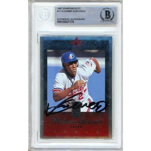 Vladimir Guerrero Montreal Expos Signed 1997 Donruss Elite Card Beckett Authentic Auto Slab Free Shipping Real