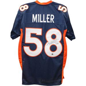 Von Miller Autographed/Signed Pro Style XL Blue Jersey Beckett 34319 View Cheap Online