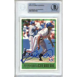 Vladimir Guerrero Montreal Expos Signed 1997 Topps Rookie Card Beckett Auth Auto Slab Clearance Discounts