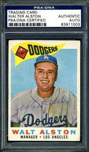Walter Alston PSA DNA Cert Signed 1960 Topps Autograph Cheap Manchester