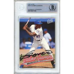 Vladimir Guerrero Montreal Expos Signed 1997 Ultra Rookie Card Beckett Authentic Auto Slab Cheap For Nice