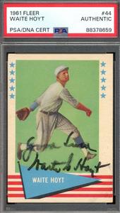Waite Hoyt PSA DNA Signed 1961 Fleer Autograph Cheap Sale Release Dates