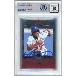 Vladimir Guerrero Montreal Expos Signed 1997 Donruss Elite Card BGS Auto 10 Graded Slab Clearance Visit New