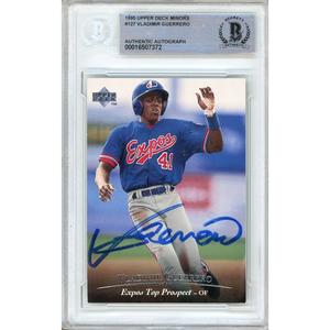 Vladimir Guerrero Montreal Expos Signed 1995 Upper Deck Minors Card Beckett Auto Slab RC Sast