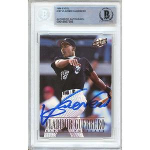 Vladimir Guerrero Montreal Expos Signed 1996 Fleer Excel Rookie Card Beckett Auth Auto Slab Buy Cheap Tumblr