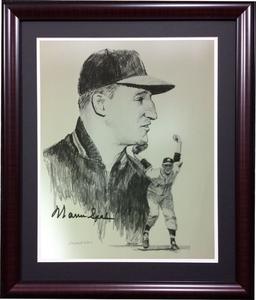 Warren Spahn Braves signed 11x14 Lithograph HOF artist Auto framed LE/250 COA Ebay