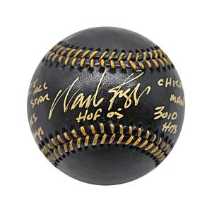 Wade Boggs Autographed and Multi-Inscribed Stat Black Leather MLB Baseball (CX Auth) Clearance How Much