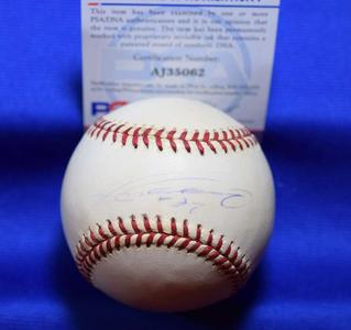 Vladimir Guerrero PSA DNA Coa Autograph Major League OML Signed Baseball With Credit Card For Sale
