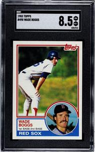 Wade Boggs 1983 Topps Baseball Rookie Card (RC) #498- SGC Graded 8.5 NM-MT Clearance Perfect
