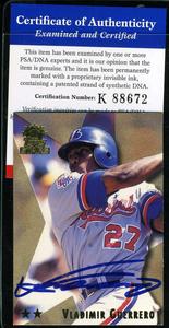Vladimir Guerrero Psa Dna Coa Autograph 1998 Topps Authentic Hand Signed Sale Get To Buy