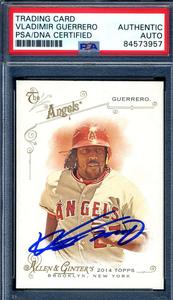 Vladimir Guerrero PSA DNA Cert Signed 2014 Allen Ginter Autograph Cheap Low Pice