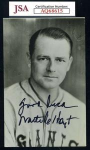Waite Hoyt JSA Cert Signed  Vintage 3x5 Photo Autograph Giants Outlet Finishline