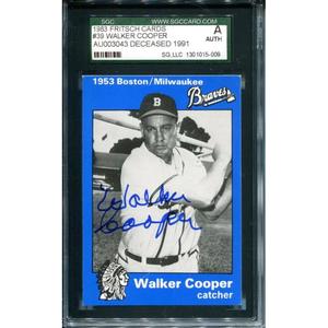 Walker Cooper Autographed 1983 Fritsch Card Outlet Where Can You Find