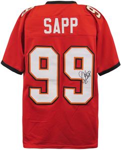 Warren Sapp (BUCCANEERS) Signed Red Custom Jersey - (SCHWARTZ SPORTS COA) Clearance Cheap Online
