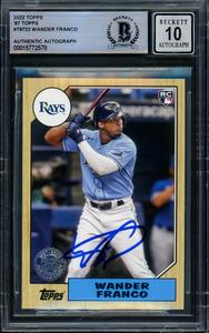 Wander Franco 2022 Topps Archives RC Tampa Bay Rays Gem 10 Auto Beckett G Sale Fake