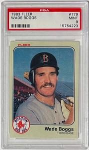 Wade Boggs 1983 Fleer Rookie Card #179- PSA Graded 9 Mint (Boston Red Sox/HOF) Wiki Sale Online