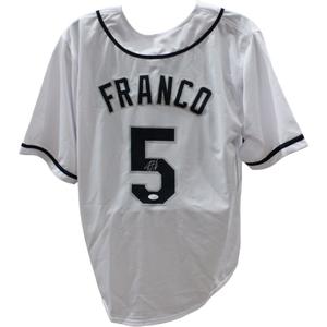Wander Franco Autographed/Signed White Pro Style Jersey JSA 45963 Finishline For Sale