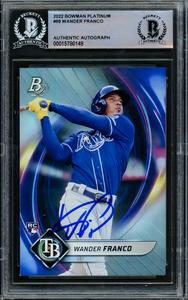 Wander Franco Autographed 2022 Bowman Platinum RC Tampa Bay Rays Beckett J Buy Cheap Order